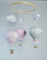 Karuzela z balonami nad łóżeczko do pokoju dziecka różowy szary seledynowy miętowy (11).JPG