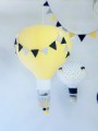 Balony nad łóżeczko karuzela mobile żółty granatowy szary biały (2).jpg