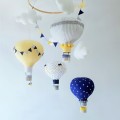 Balony nad łóżeczko karuzela mobile żółty granatowy szary biały (7).jpg