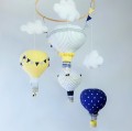 Balony nad łóżeczko karuzela mobile żółty granatowy szary biały (12).jpg