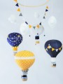 Karuzela nad łóżeczko balony musztardowy granatowy szary (5).JPG