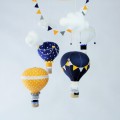 Karuzela nad łóżeczko balony musztardowy granatowy szary (6).JPG