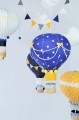 Karuzela nad łóżeczko balony musztardowy granatowy szary (9).JPG