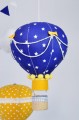 Karuzela nad łóżeczko balony musztardowy granatowy szary (11).JPG