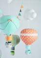 Balony karuzela nad łóżeczko pomarańczowy, miętowy, szary (2).JPG