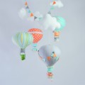 Balony karuzela nad łóżeczko pomarańczowy, miętowy, szary (3).JPG