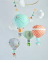 Balony karuzela nad łóżeczko pomarańczowy, miętowy, szary (6).JPG