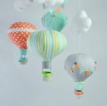 Balony karuzela nad łóżeczko pomarańczowy, miętowy, szary (8).JPG