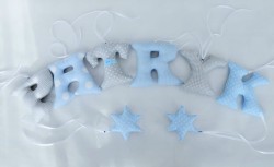 Zestaw ręcznie szytych literek do pokoju dziecka – PATRYK