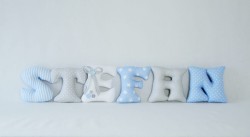 Zestaw ręcznie szytych literek do pokoju dziecka – STEFAN