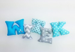 Zestaw ręcznie szytych literek do pokoju dziecka – WITEK / WITUŚ