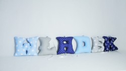 Zestaw ręcznie szytych literek do pokoju dziecka – WŁADEK