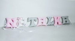 Zestaw ręcznie szytych literek do pokoju dziecka – NATALKA