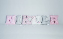 Zestaw ręcznie szytych literek do pokoju dziecka – NIKOLA