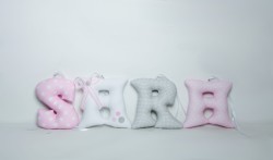 Zestaw ręcznie szytych literek do pokoju dziecka – SARA
