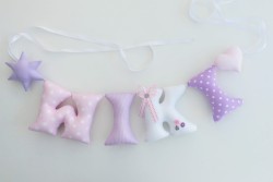 Zestaw ręcznie szytych literek do pokoju dziecka – WIKI