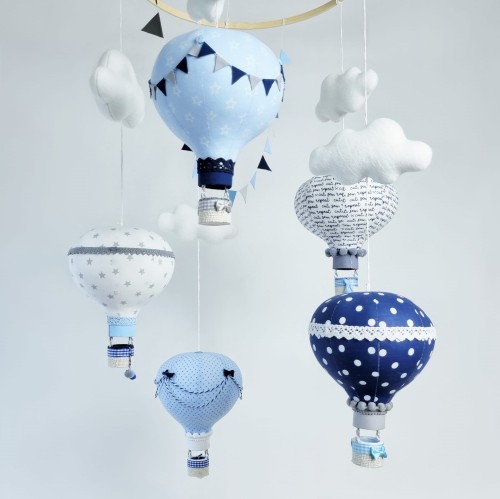 Karuzela nad łóżeczko z balonami niebieski granatowy szary (8).jpg