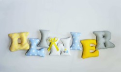 Zestaw ręcznie szytych literek do pokoju dziecka – OLIWIER