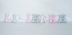 Zestaw ręcznie szytych literek do pokoju dziecka – LILIANKA / LILIANNA