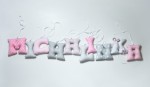 Zestaw ręcznie szytych literek do pokoju dziecka – MICHALINKA