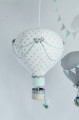 Karuzela z balonami nad łóżeczko biało szaro miętowy