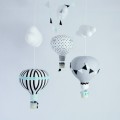 Balony karuzela nad łóżeczko kolory czarny biały mięta (6).JPG
