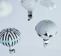 Balony karuzela nad łóżeczko kolory czarny biały mięta (11).JPG