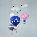 Karuzela nad łóżeczko balony różowy granatowy (5).JPG