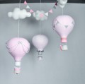 różowe balony karuzela na łóżeczko do pokoju dziecka różowy (1).JPG