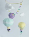 Karuzela nad łózęczko balony fiolet mięta żółty (3).JPG