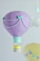 Karuzela nad łózęczko balony fiolet mięta żółty (5).JPG