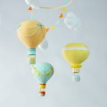 Balony karuzela nad łóżeczko do pokoju dziecka pomarańczowy żółty miętowy (4).JPG