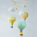 Balony karuzela nad łóżeczko do pokoju dziecka pomarańczowy żółty miętowy (7).JPG