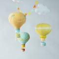 Balony karuzela nad łóżeczko do pokoju dziecka pomarańczowy żółty miętowy (12).JPG