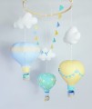 Karuzela nad łóżeczko do pokoju dziecka balony mięta żółty niebieski (5).jpg
