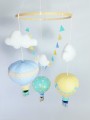 Karuzela nad łóżeczko do pokoju dziecka balony mięta żółty niebieski (6).jpg