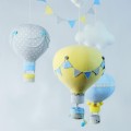 Karuzela nad łóżeczko do pokoju dziecka balony niebieski, szary, żółty (7).JPG