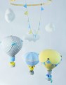 Karuzela nad łóżeczko do pokoju dziecka balony niebieski, szary, żółty (10).JPG