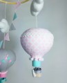 Karuzela z balonami nad łóżeczko różowy seledynowy szary (7).jpg
