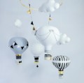 Balony nad łóżeczko karuzela czarny biały szary złoty (5).JPG