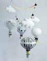 Balony nad łóżeczko karuzela czarny biały szary złoty (6).JPG