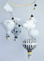 Balony nad łóżeczko karuzela czarny biały szary złoty (11).JPG