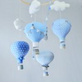 Karuzela nad łóżeczko dla chłopca balony niebieski, szary (1).JPG