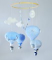 Karuzela nad łóżeczko dla chłopca balony niebieski, szary (3).JPG
