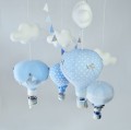 Karuzela nad łóżeczko dla chłopca balony niebieski, szary (4).JPG