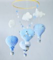Karuzela nad łóżeczko dla chłopca balony niebieski, szary (7).JPG