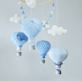 Karuzela nad łóżeczko dla chłopca balony niebieski, szary (9).JPG