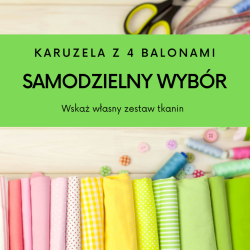 Karuzela nad łóżeczko 4 balony: zamów własny zestaw kolorów