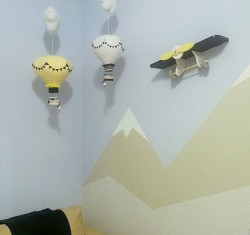 Duży balon z proporczykami i chmurką podwieszany pod sufitem M, L, XL