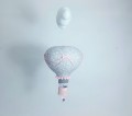 Duży balon szaro-różowy